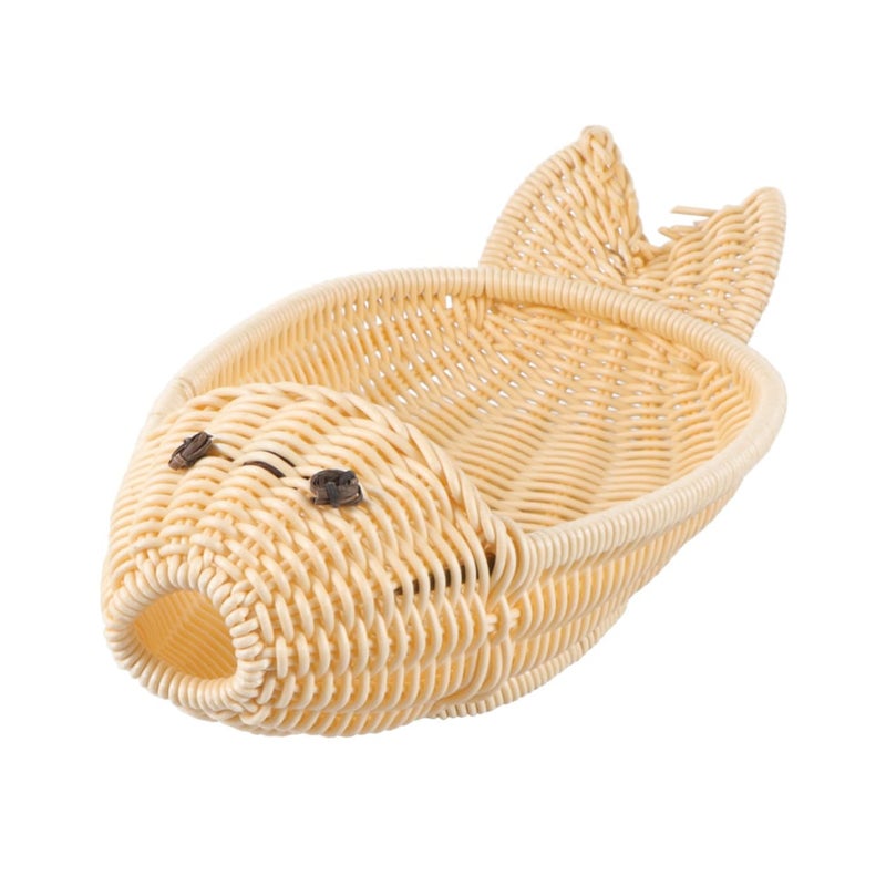 Fish Shape Storage Basket Simulated Rattan Fruit And Snack Organizer - Image 2