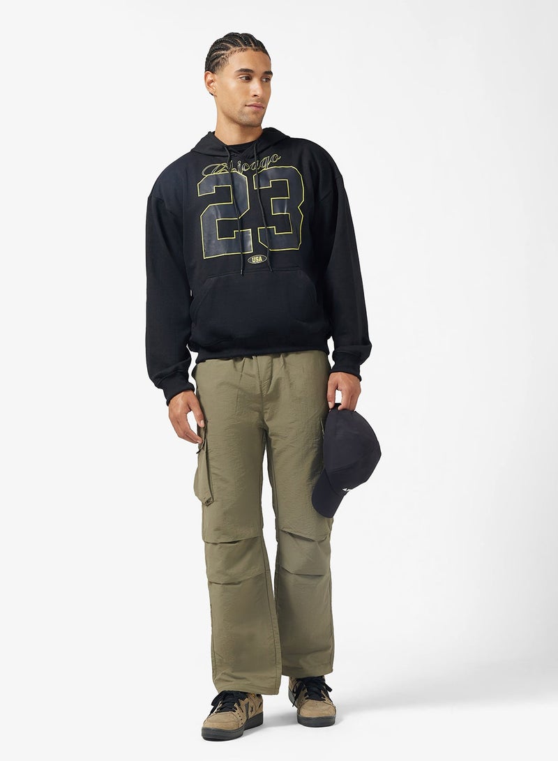 Seventy Five Graphic Pullover Oversize Hoodie - Image 4