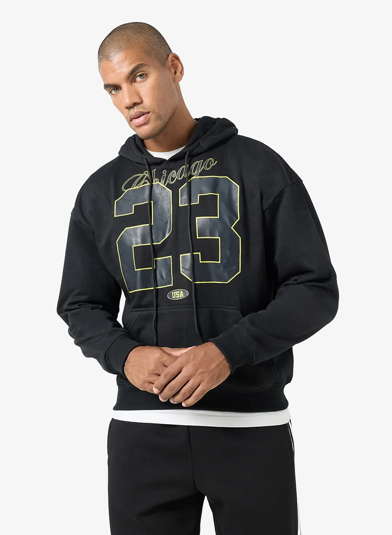 Graphic Pullover Oversize Hoodie