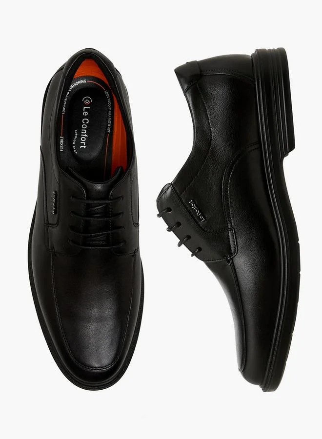لو كونفورت Men Lace-Up Leather Derby Shoes