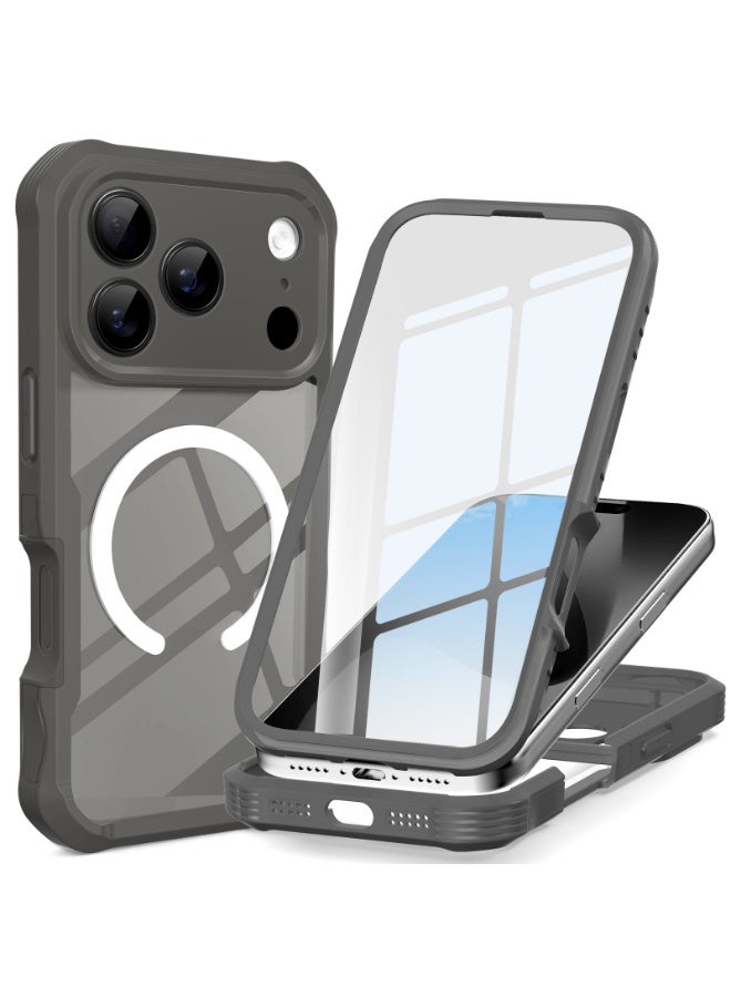 general Case for iPhone 17 Pro Max 6.9-Inch with Built-in Tempered Glass Screen Protector and Camera Control on, Compatible with MagSafe, 360 Degree Full Body Cover