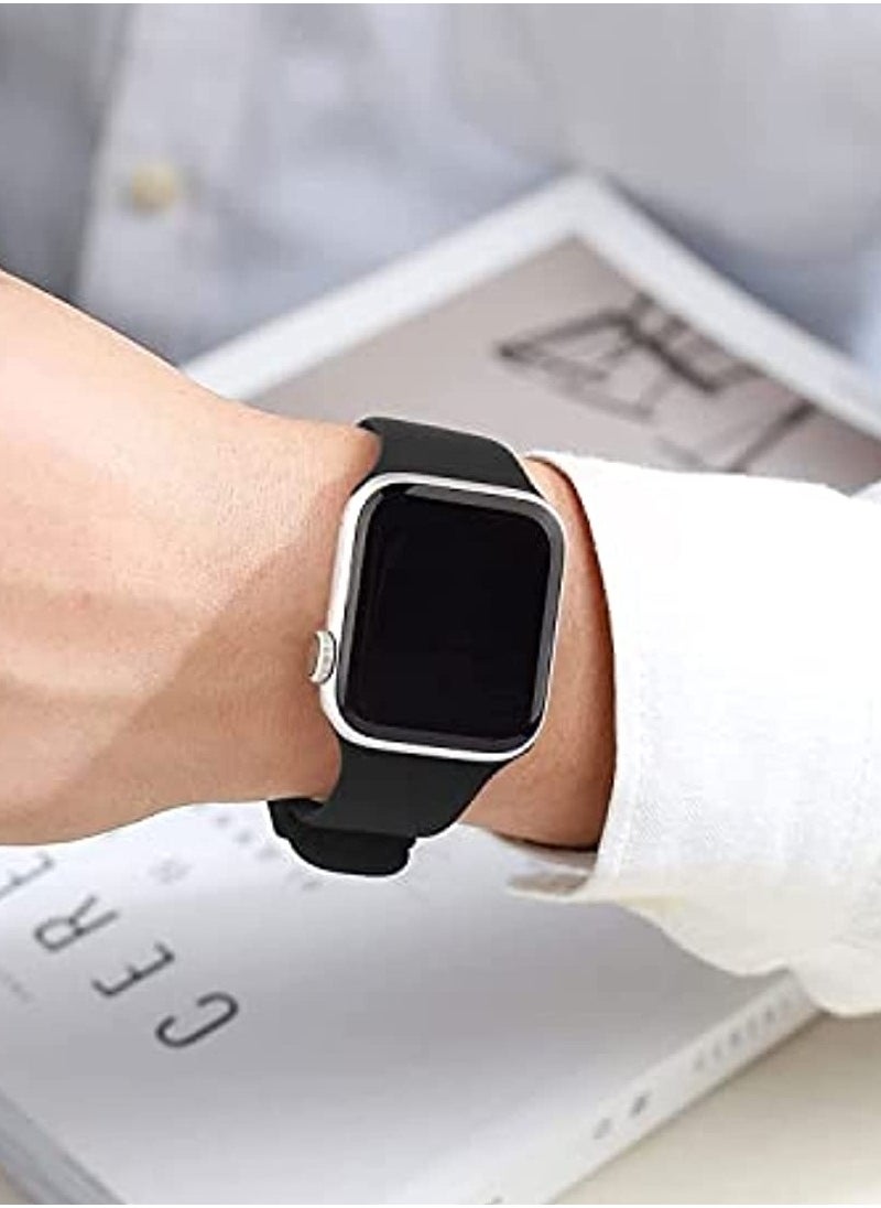 Generic - 6 Pack Sport Bands Compatible with Apple Watch Band 38mm 40mm 41mm ,Soft Silicone Waterproof Strap Wristbands Compatible with iWatch Apple Watch Series Ultra 8 7 6 5 4 3 2 1 SE Women Men - Image 1