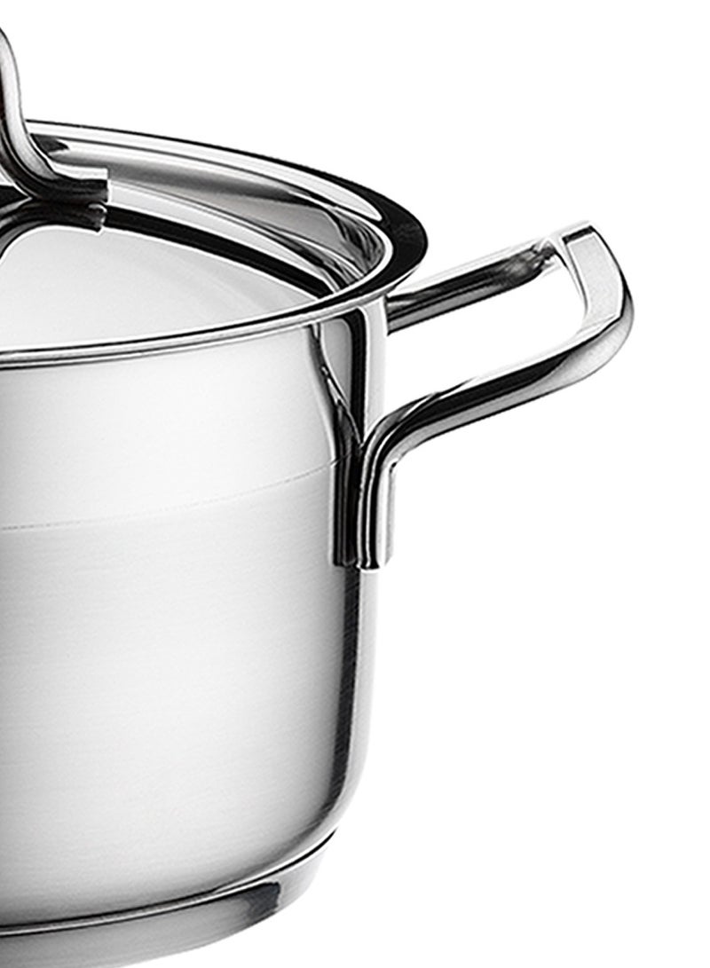 Hascevher 22CM x 12 Stainless Steel Anett Cooking Pot with Tight-Fitting Lid Silver Multipurpose Kitchen Cookware for Induction Gas Electric Stoves Dishwasher Safe - Image 3