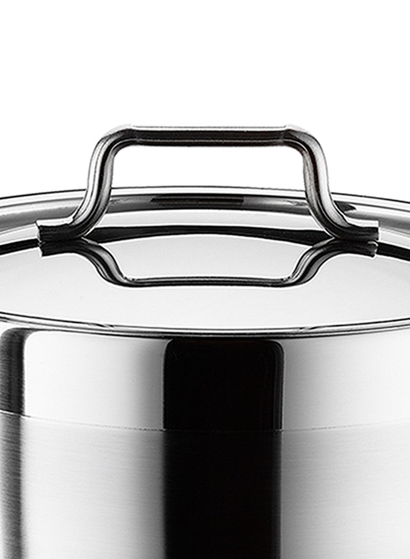 Hascevher 22CM x 12 Stainless Steel Anett Cooking Pot with Tight-Fitting Lid Silver Multipurpose Kitchen Cookware for Induction Gas Electric Stoves Dishwasher Safe - Image 4