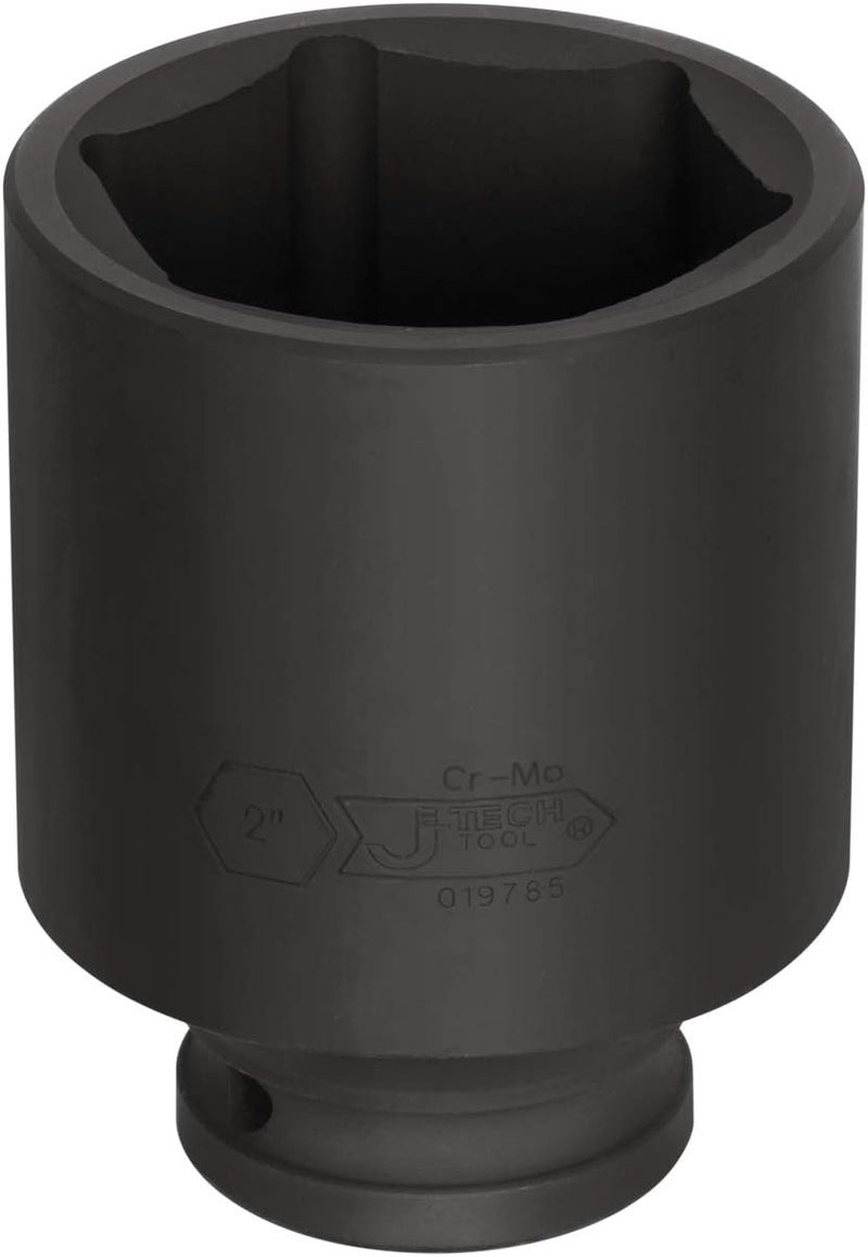 Jetech 3/4 Inch Drive 2 Inch Deep Impact Socket, Made with Heat-Treated Chrome Molybdenum Alloy Steel, 6-Point Design, SAE - Image 2