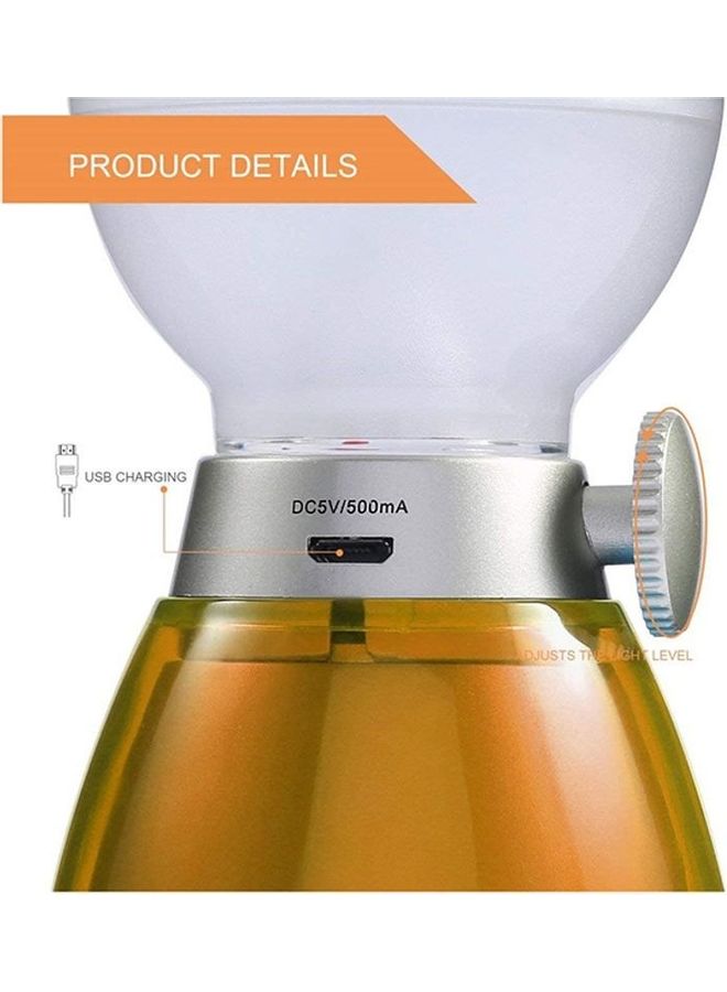 Loquat LED Retro Night Lamp With Blow Control Clear/Gold 12.5x6.5x3cm - Image 3