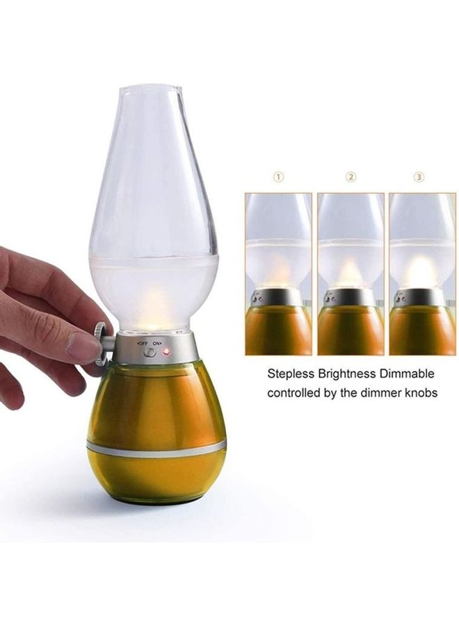 Loquat LED Retro Night Lamp With Blow Control Clear/Gold 12.5x6.5x3cm - Image 4