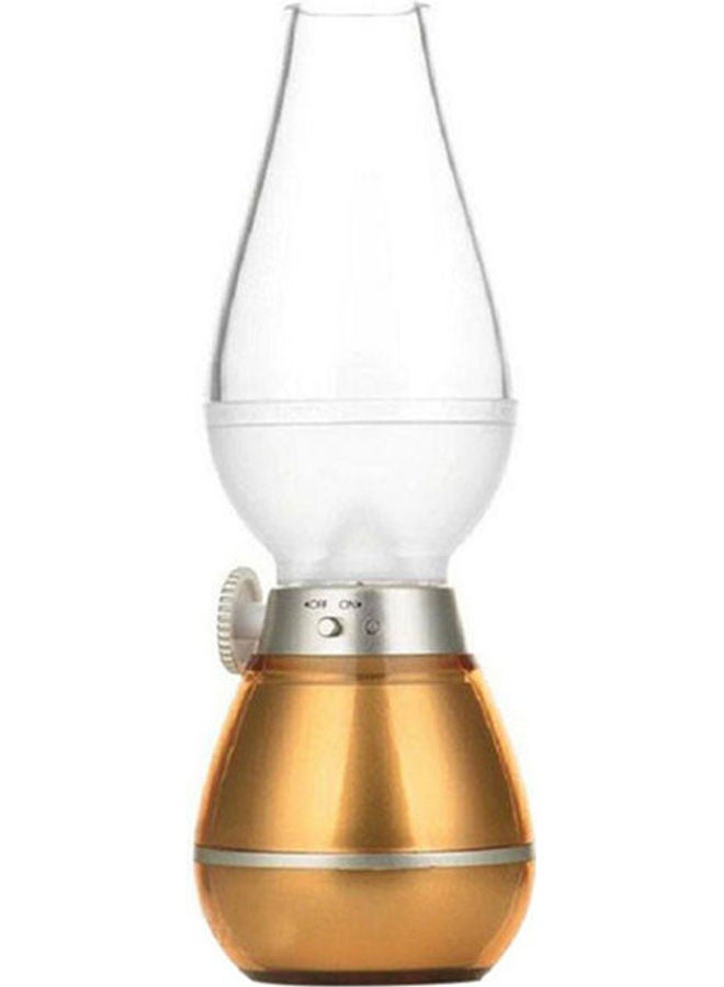 Loquat LED Retro Night Lamp With Blow Control Clear/Gold 12.5x6.5x3cm - Image 1