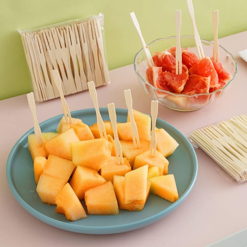 Bamboo Skewers - 100 Natural Wood Single-Use Skewers Perfect for Serving Fruits, Desserts, and Snacks at Parties, Picnics, and Easy Cleanup (1pc) - Image 3