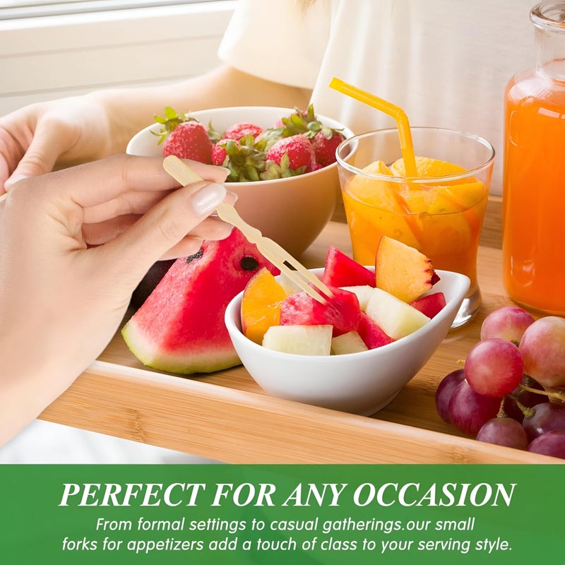 Bamboo Skewers - 100 Natural Wood Single-Use Skewers Perfect for Serving Fruits, Desserts, and Snacks at Parties, Picnics, and Easy Cleanup (1pc) - Image 2