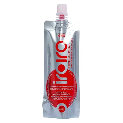 IROIRO Premium Natural Semi-Permanent Hair Color 90 Red (4oz) - Image 1