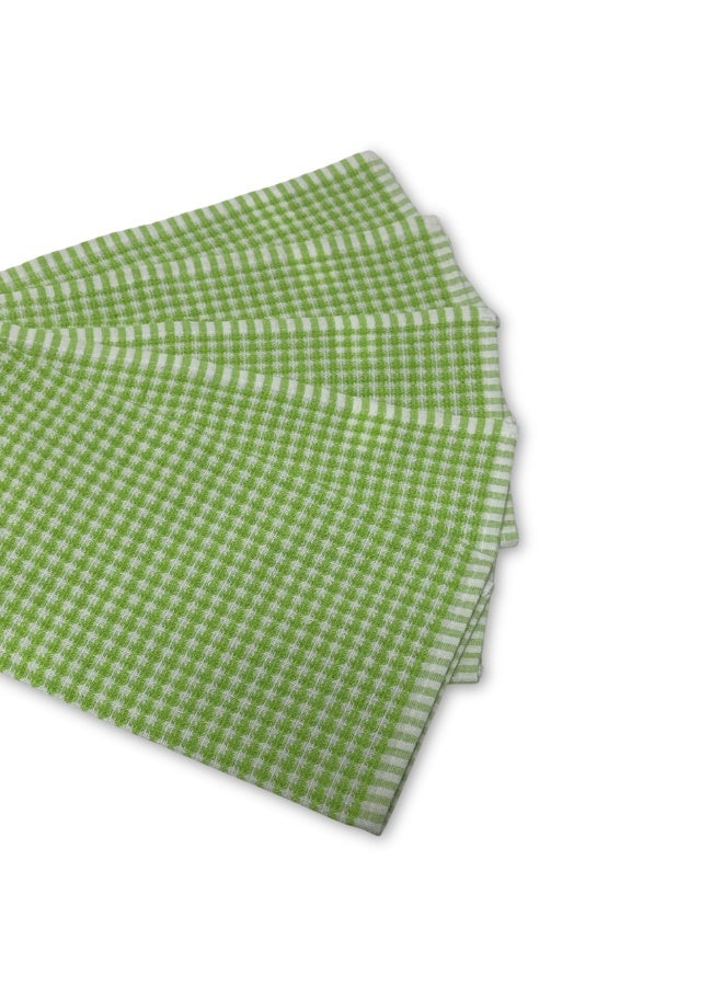 BLOR Multipurpose Microfiber Cleaning Cloth 5 Pieces - Kitchen Towel Set for Dish Drying, Reusable, Super Absorbent & Lint-Free, Multi-Purpose Microfibre Cloth for Home & Kitchen (Green) - Image 1