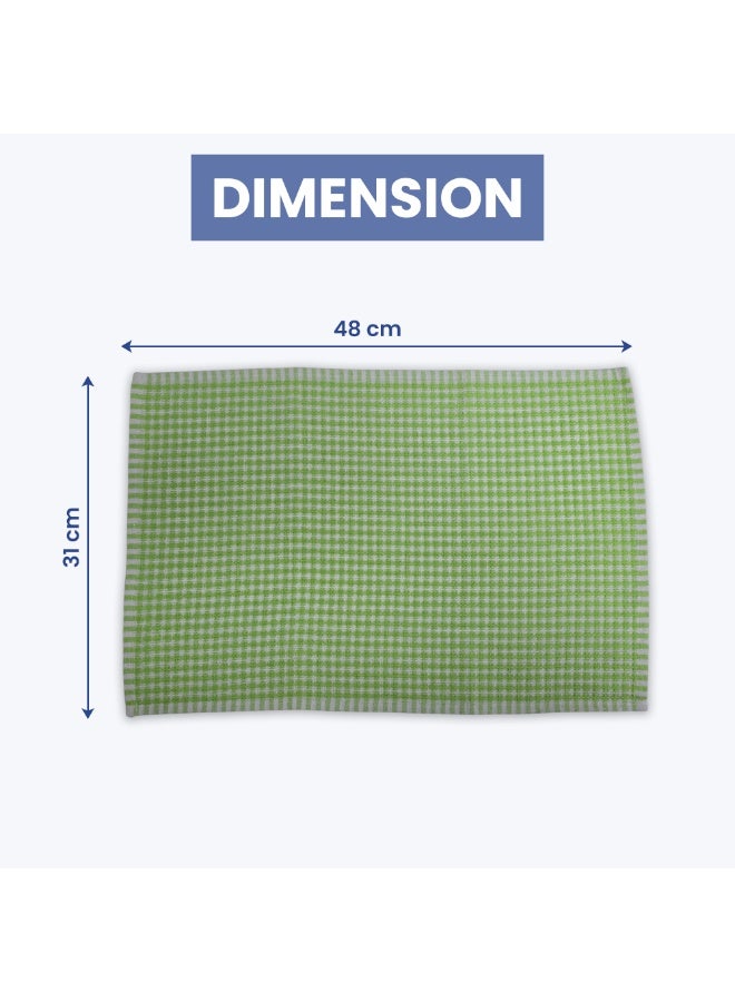 BLOR Multipurpose Microfiber Cleaning Cloth 5 Pieces - Kitchen Towel Set for Dish Drying, Reusable, Super Absorbent & Lint-Free, Multi-Purpose Microfibre Cloth for Home & Kitchen (Green) - Image 5