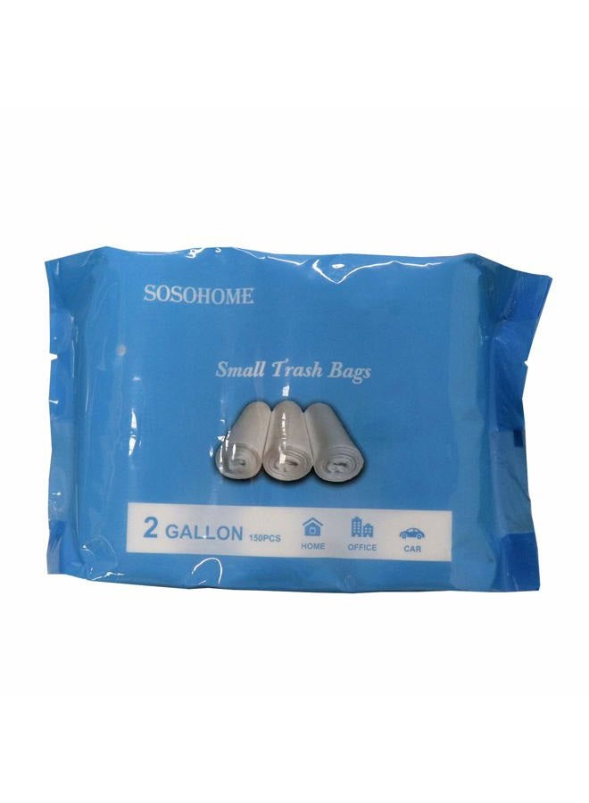 SOSOHOME 2 Gallon Small Trash Bags, Clear, 150 Counts/ 3 Rolls - Image 3