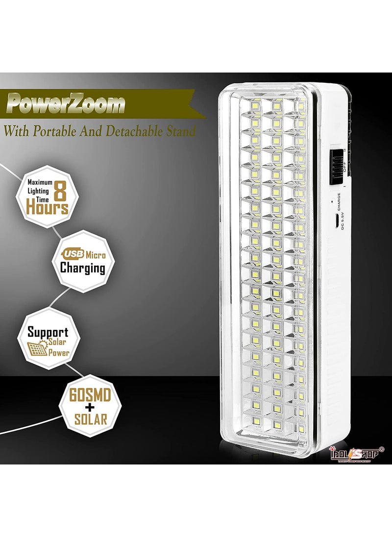 IDOLESHOP - IDOLESHOP 60 LED Light with Android Charging Support Rechargeable Lantern Emergency Light White - Image 1