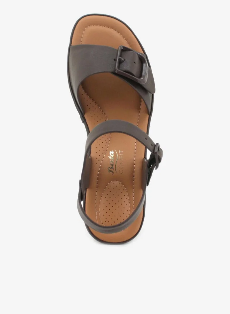 Bata  Block Heel Sandals with Double Buckle Straps for Women | Best Price UAE