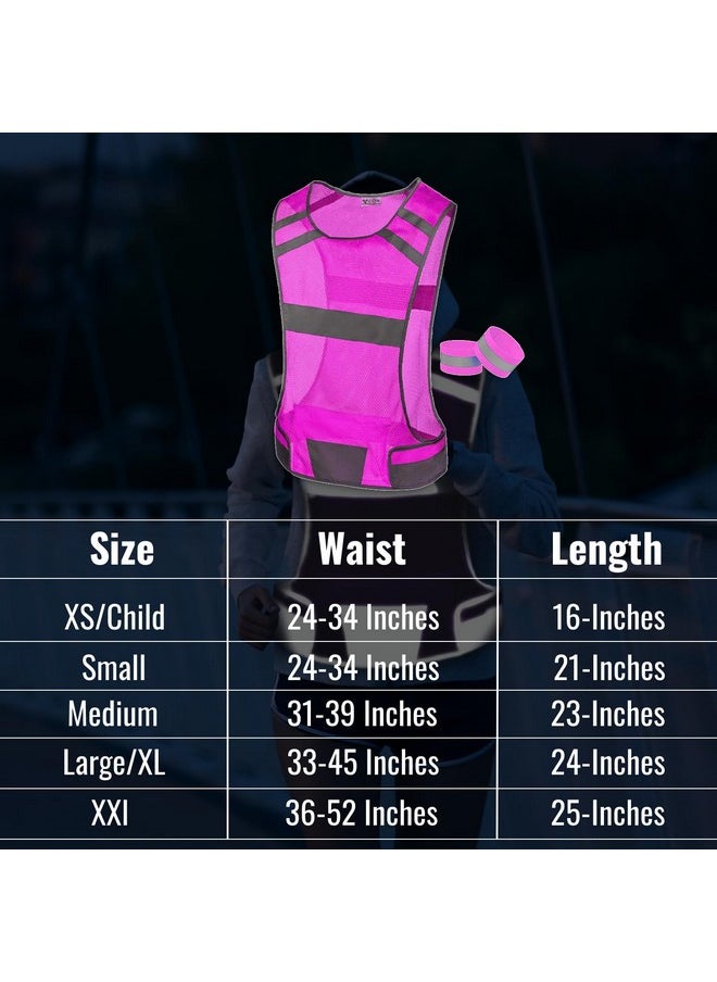 247 Viz Reflective Running Vest For Women & Menhigh Visibility Reflector Vest With 2 Bandslightweight & Comfy Running Gear  - Image 5