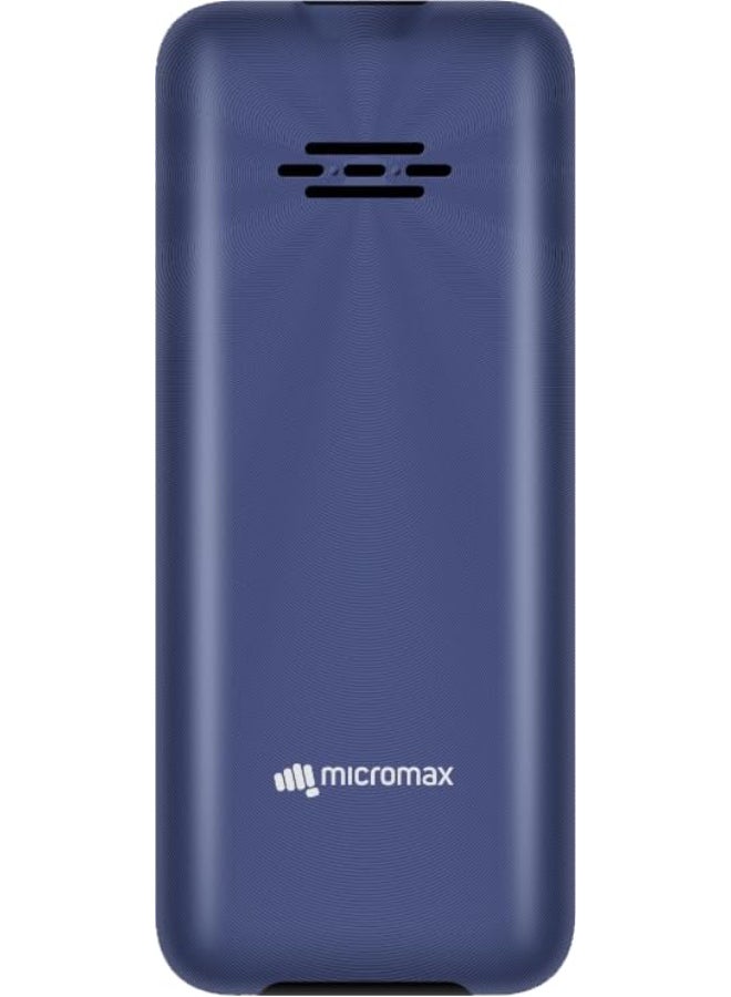 Micromax مجدد - J3 جديد كلياً أنيق وعصري | هاتف محمول بلوحة مفاتيح بشاشة 1.77" | تسجيل المكالمات التلقائي | مصباح ساطع | راديو FM لاسلكي | أزرق - Image 3