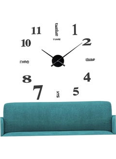 Home Gallery Large Black 3D Frameless Wall Clock  - Image 4
