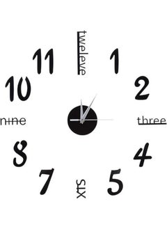 Home Gallery Large Black 3D Frameless Wall Clock  - Image 5