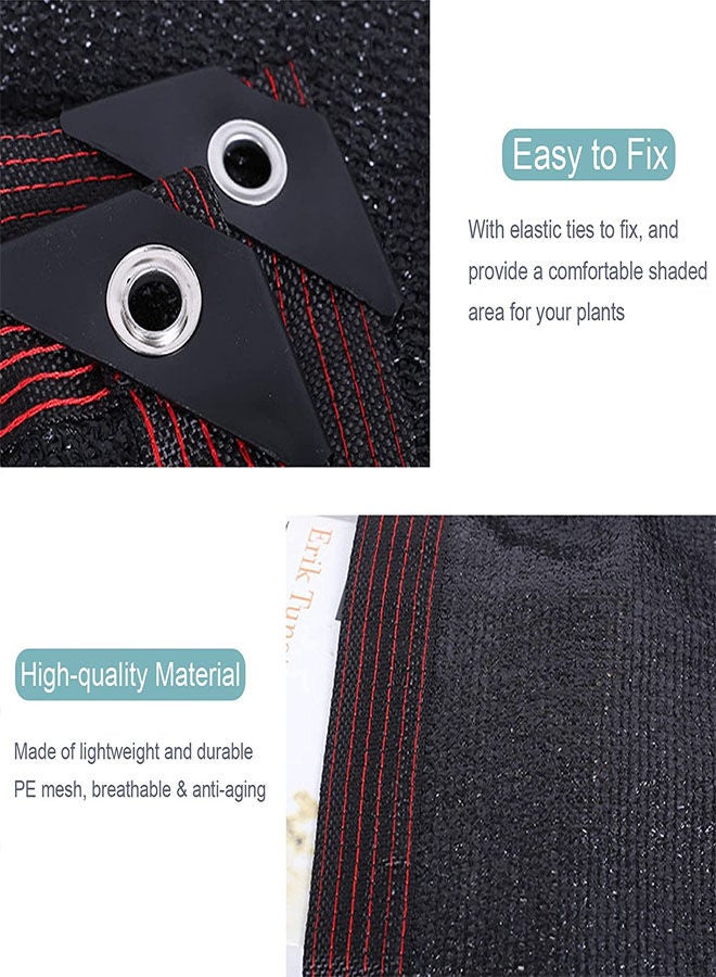 Generic Black Sun Mesh Sunblock Shade Cloth Taped Edge with Grommets UV Resistant Shade Sunblock Net Black Shade Cloth for Greenhouse Parking Garden Yard or Kennel 4m*6m  - Image 5