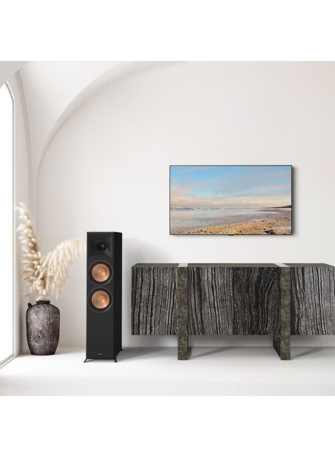 Klipsch Klipsch Reference Premiere RP-5000F II Floorstanding Speaker with Larger 90°x90° Hybrid Tractrix® Horn, LTS 1” Tweeter, 5.25” Woofers + Dolby Atmos Integration for Premium Home Theater Sound in Ebony  - Image 4