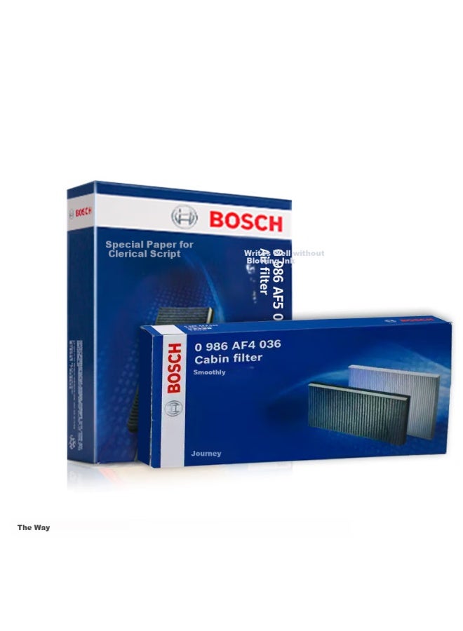 Bosch Interior And Exterior Single-effect Air Conditioning Filter, Air Conditioning Filter Set, Compatible With Audi A4/a4l/a5/q5/s5 And Others