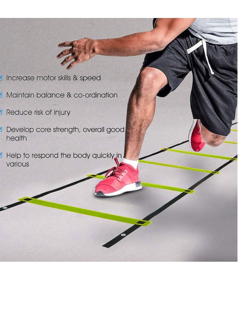 Spall Agility Ladder,12 Steps to 24 Steps Adjustable Speed Ladder Training Ladder Speed Training Equipment with Carry Bag, Football Flexibility Training Jumping Ladder  - Image 3