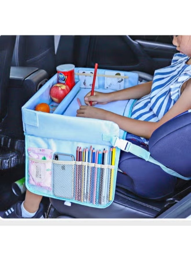 Car Steering Wheel Tray Back Seat Headrest Tray,  Table for Car Laptop Mount Steering Wheel , Multifunctional Car Office Bag, Car Work Table for Writing, Car Organizer for Kids, Commuters, Family - Image 4