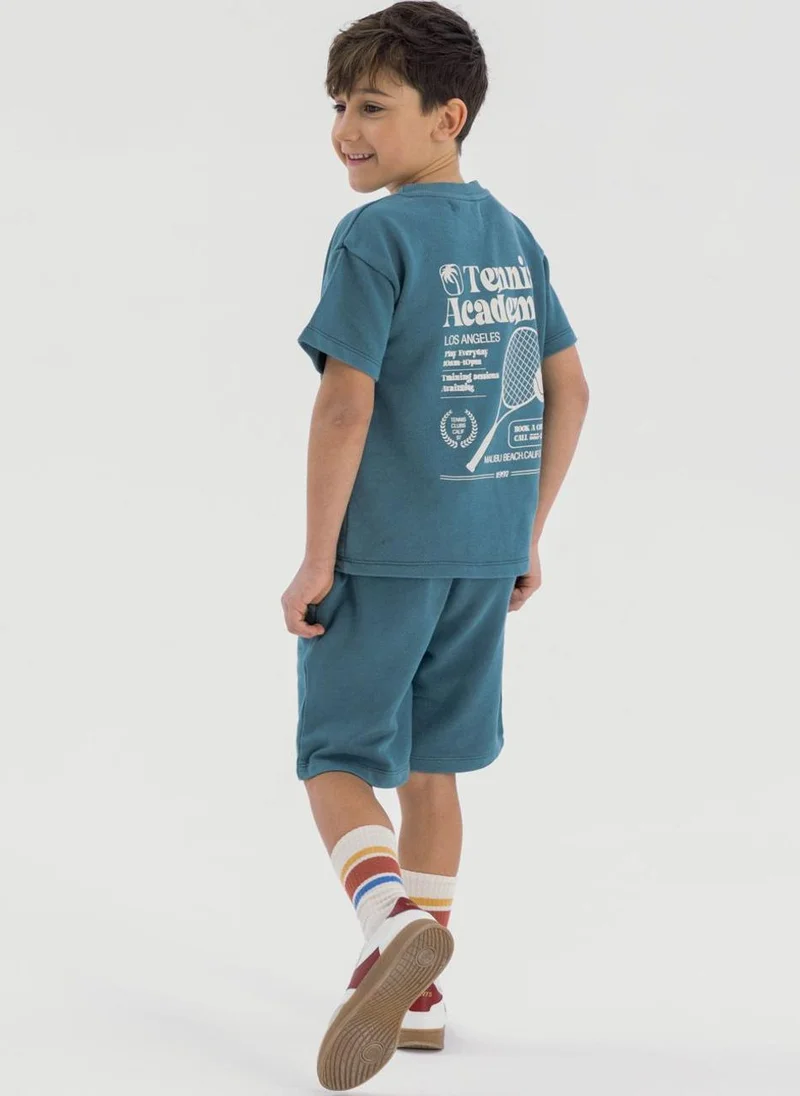 مينوتي Kids Boys  Short Sleeve T-Shirt And Shorts Set