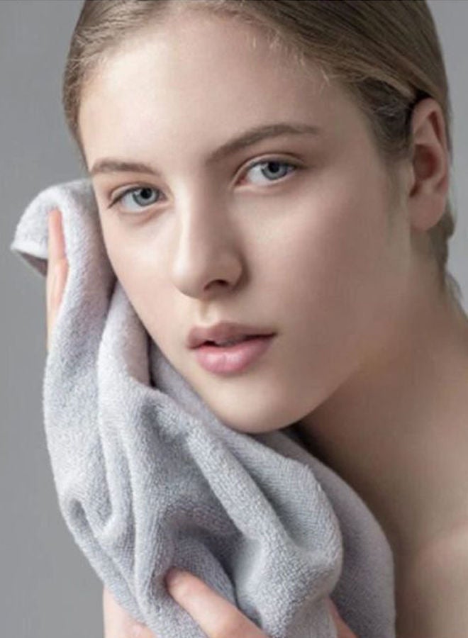 NIBEMINENT Antibacterial Water Absorption Hand Towel Grey 32x74cm - Image 2