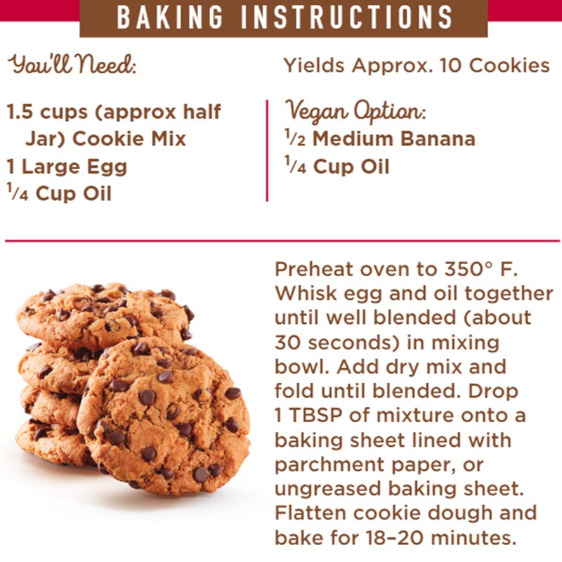 PB2 Pantry Chocolate Chip Cookie and Brownie Mix, Gluten Free, Non-GMO, 4g Protein Per Cookie, Vegan (2 Jars - 16 Oz Each) - Image 4