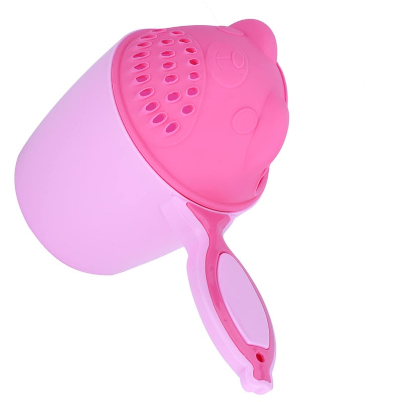 Baby Shampoo Cup With Fish Handle Pink Detachable Design Safe PP Material Eye Protection - Image 3