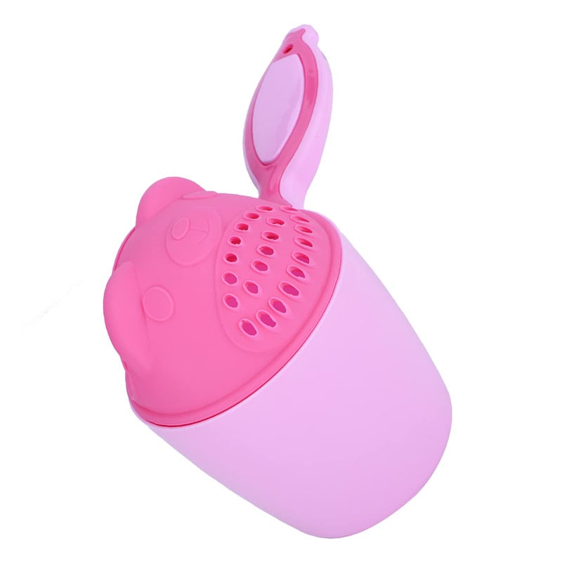 Baby Shampoo Cup With Fish Handle Pink Detachable Design Safe PP Material Eye Protection - Image 4