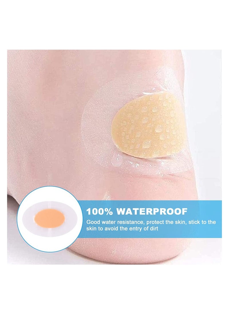 KASTWAVE - Blister Plasters Bandages 30 PCS Oval Hydrocolloid Plasters Waterproof Gel Pads Adhesive Bandages for Protecting Foot Toe from Rubbing Shoes - Image 1