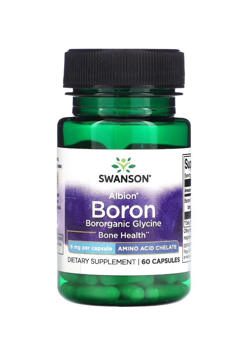 سوانسون ألبيون بورون 6 ملجم - 60 كبسولة - Image 1