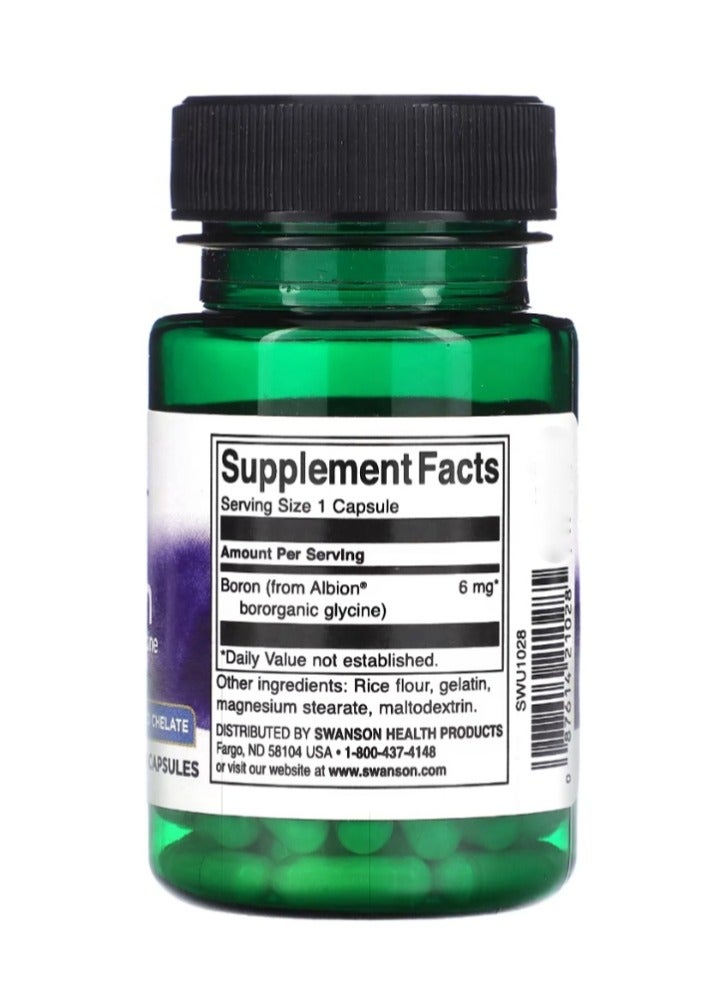 سوانسون ألبيون بورون 6 ملجم - 60 كبسولة - Image 2