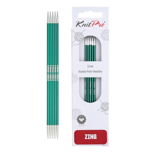 KnitPro Zing Double Pointed Needles 6 15cm  300mm