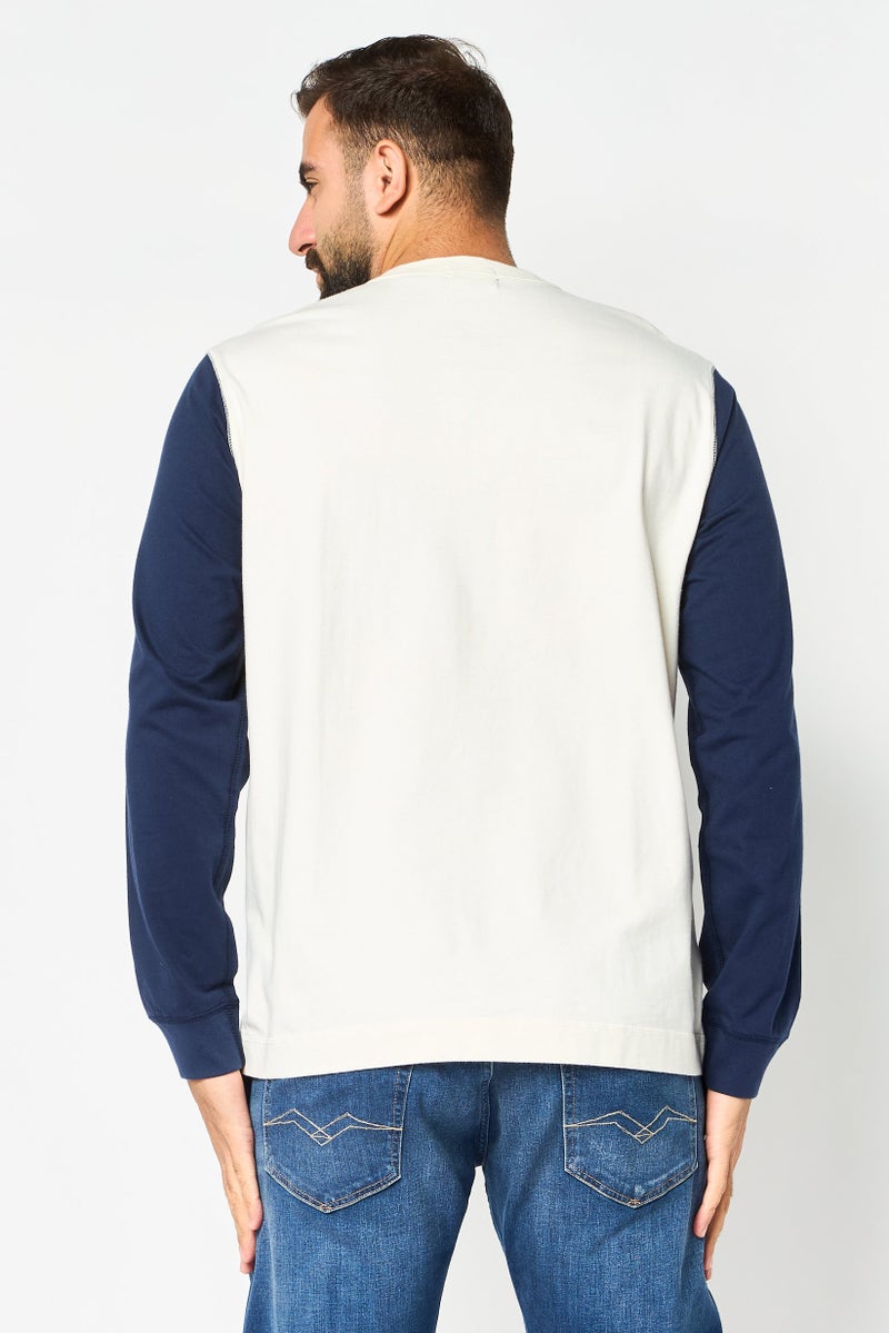 DOCKERS Men Crew Neck Long Sleeve Plain Sweatshirt, Multicolor - Image 3