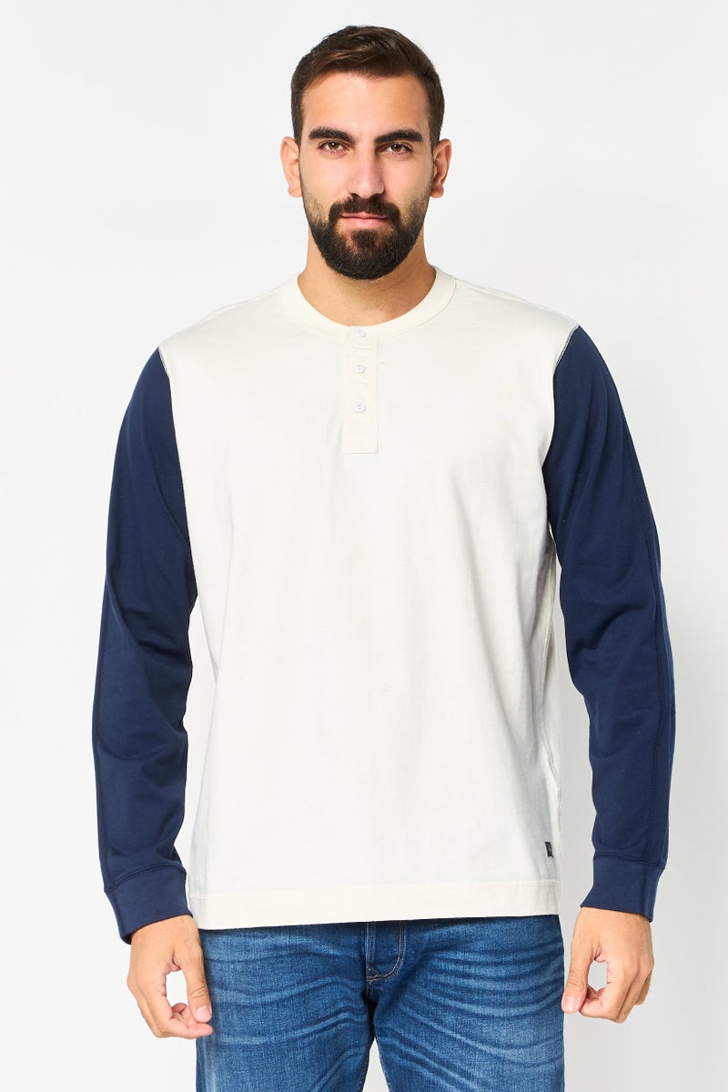 DOCKERS Men Crew Neck Long Sleeve Plain Sweatshirt, Multicolor - Image 1