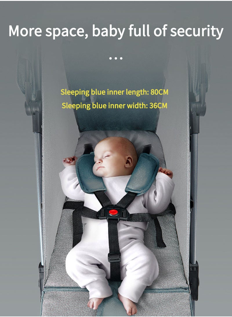 MaBaby Multifunctional Baby Stroller, Can Sit And Lie Lightweight Baby Stroller, Portabel And Foldable Baby Travel Stroller  - Image 3