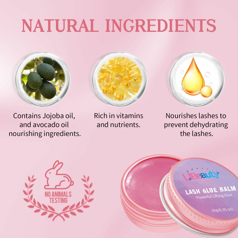 Libeauty بالم لاصق رفع الرموش من ليبيوتي - لاصق قوي ولزج بنكهة الفاكهة لرفع الرموش والحواجب، جل لتثبيت الحواجب - Image 5