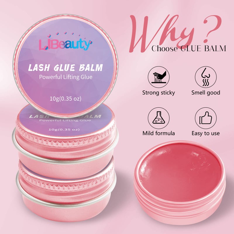Libeauty بالم لاصق رفع الرموش من ليبيوتي - لاصق قوي ولزج بنكهة الفاكهة لرفع الرموش والحواجب، جل لتثبيت الحواجب - Image 3