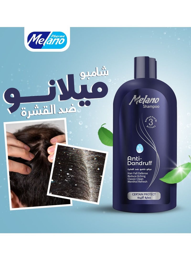 MELANO - MELANO Anti-Dandruff Shampoo 400 ml+Vitapoint Anti dandruff Ampoule - Image 1