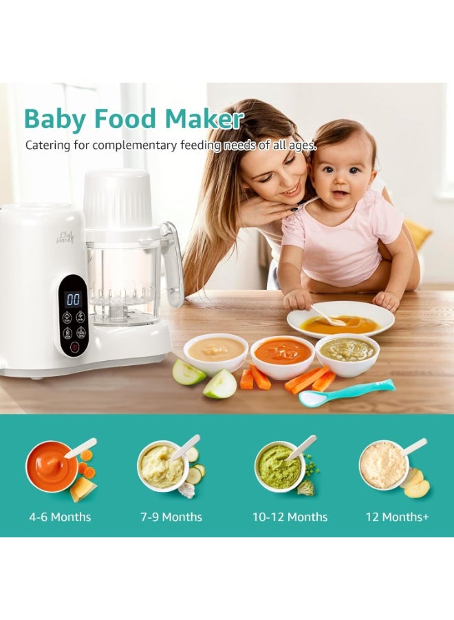 Chefhandy Baby Food Maker,5-in-1 Baby steamer and blender,Two Layer Steaming Baskets,Auto Cooking & Grinding,One-Touch Puree Blender, Steam,Bottle Warmer chefhany - Image 2