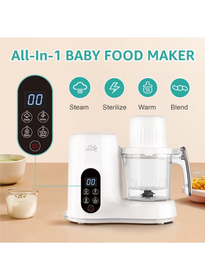 Chefhandy Baby Food Maker,5-in-1 Baby steamer and blender,Two Layer Steaming Baskets,Auto Cooking & Grinding,One-Touch Puree Blender, Steam,Bottle Warmer chefhany - Image 5