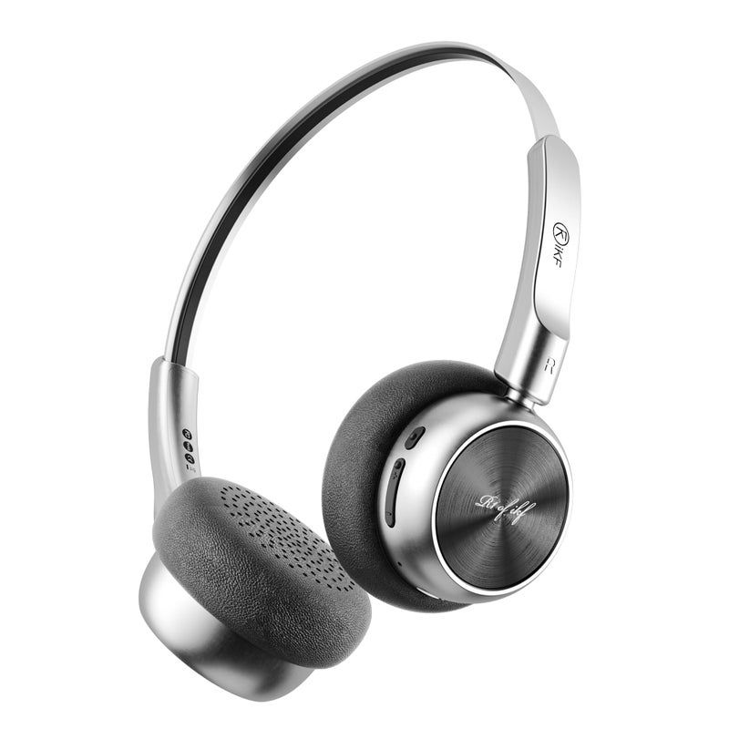 iKF R1 Wireless Retro Headphones | Bluetooth V 5.3 | 60 Hours Playtime | APP Custom Sound | Game Mode | Noise Isolation | Built-in Microphone | Throwback 80s 90s Design | Black - Image 1