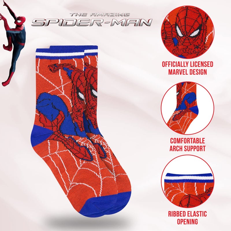 Marvel Spiderman Boys Socks, 10-Pack of Decorative Spiderman Toddler Socks, Amazing Legends Socks for Boys - Image 3