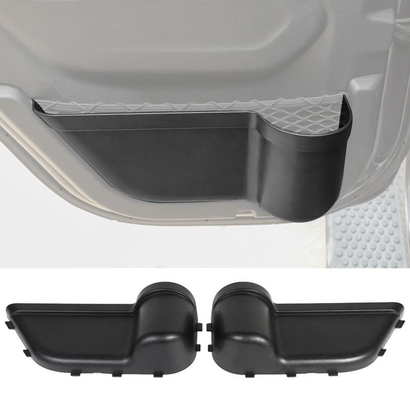 YOCTM Rear Door Organizer Tray Compatible with 2018 2019 2020 2021 2022 2023 2024 Jeep Wrangler JL JLU Rubicon Sport Sahara Gladiator Interior Storage Accessories Black Rear Door