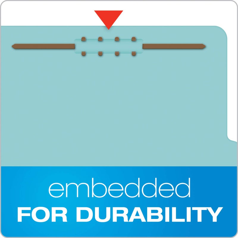 Pendaflex أقسام باندافليكس، قياسي، 3 فواصل، مثبتات مدمجة، 2/5 قطع علامة، أزرق، حجم قانوني، 10/صندوق (29094) - Image 3